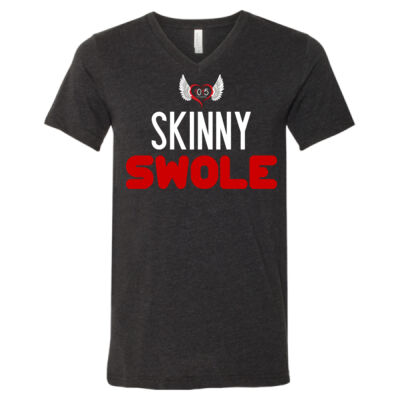 Skinny Swole 1 - Unisex Heather CVC V-Neck Tee Thumbnail