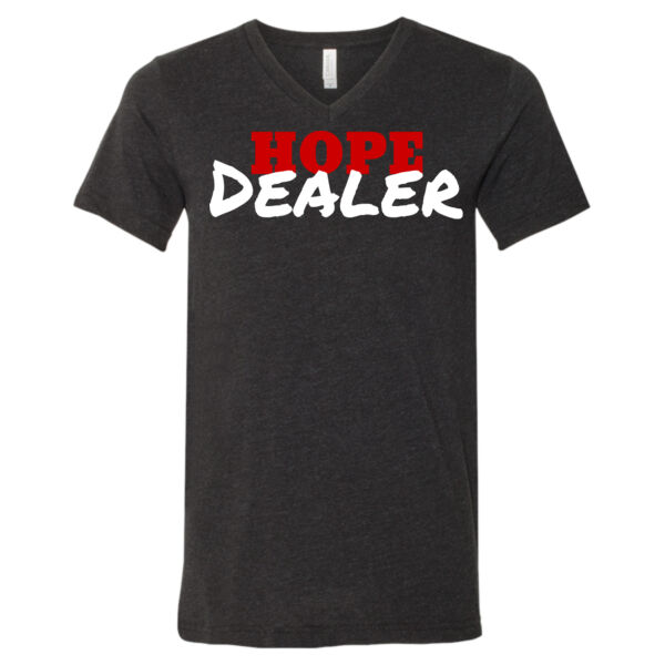 Hope Dealer 1 - Unisex Heather CVC V-Neck Tee Thumbnail