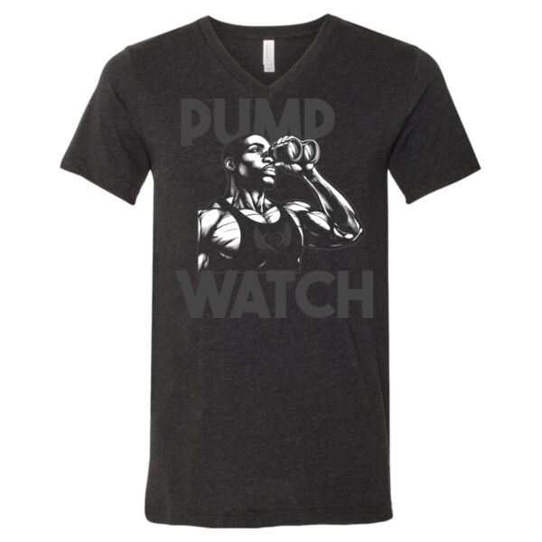 Pump Watch 1 - Unisex Heather CVC V-Neck Tee Thumbnail